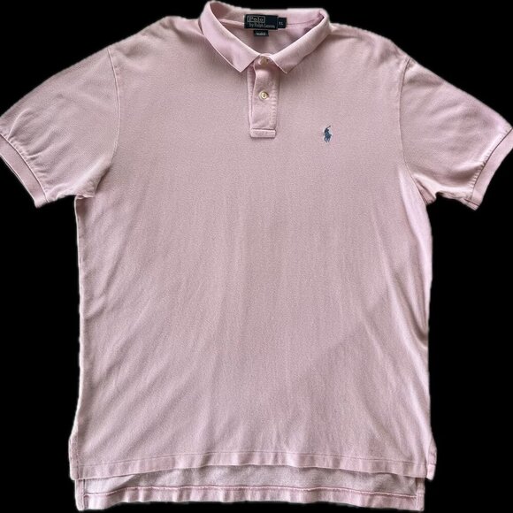 POLO Ralph Lauren Men's Pink Cotton Mesh/Piqué Knit Polo Shirt - Classic Fit XL - Picture 2 of 6